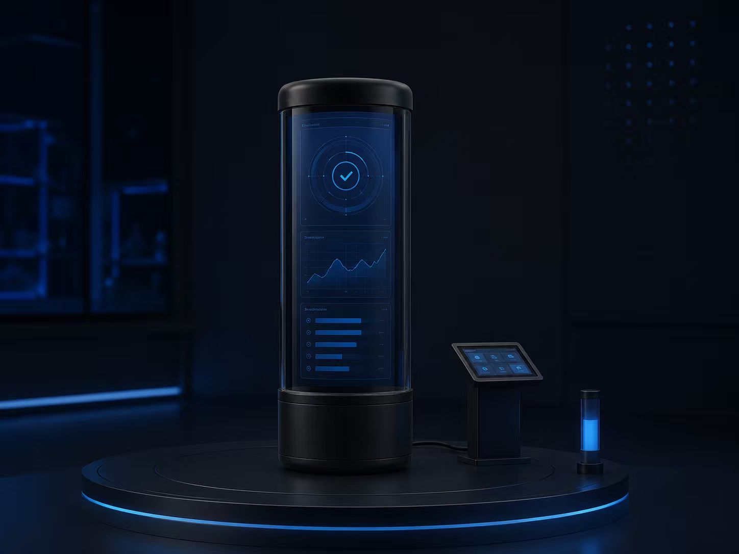 AI holographic booth product samples prepared for enclosure and display review.