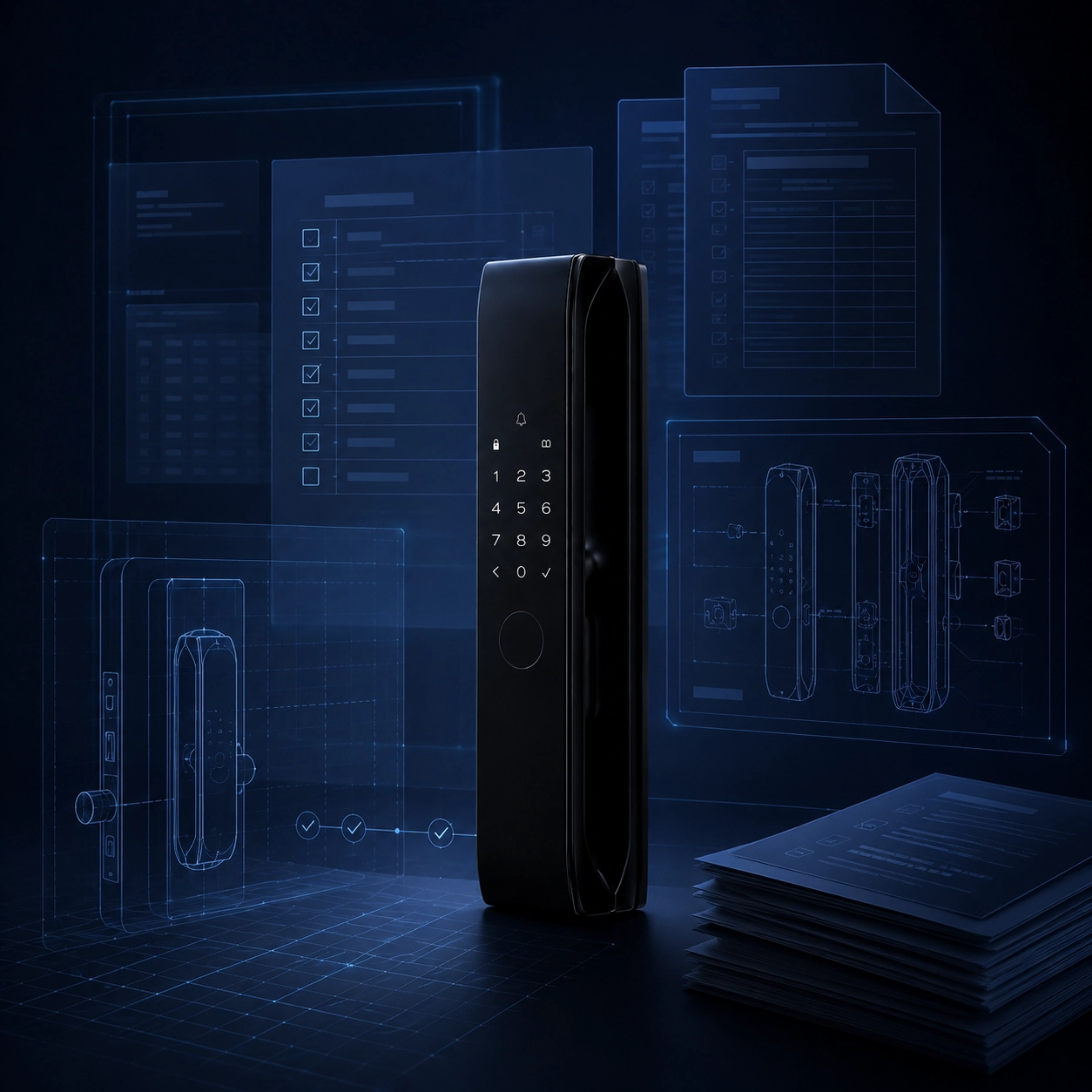 Smart lock production documentation and release records.